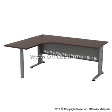 QL-M-WN QUINCY SERIES COMPACT L-SHAPE METAL J-LEG TABLE